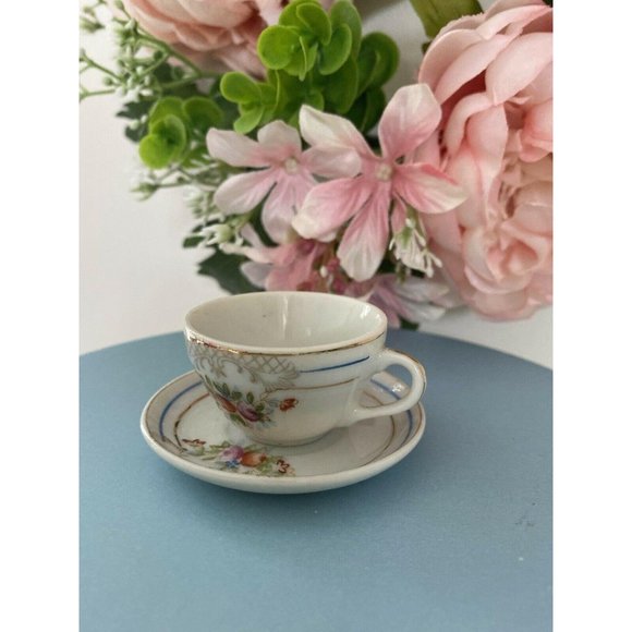 Miniature Tea Cup and Saucer Pico Occupied Japan - Picture 11 of 12